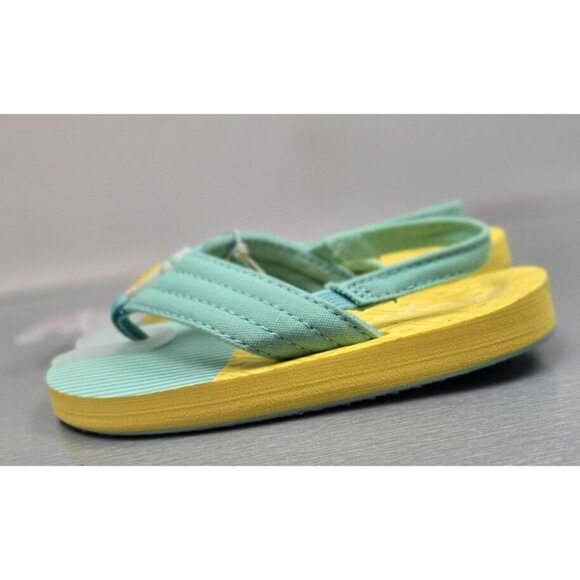 Girl's Pineapple Sandals Cat and Jack 7/8  Slip-on with Back Strap - Picture 2 of 6